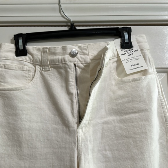 Madewell The Tall Perfect Vintage Wide-Leg Crop Jean in Tile White (27 Tall) - Picture 6 of 10